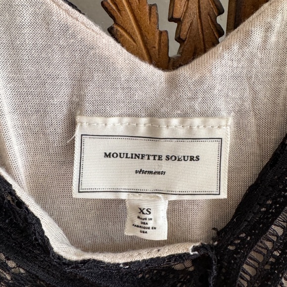 Anthropologie Moulinette Soeurs Black Lace & Nude Cocktail Dress SizeXS - Picture 4 of 6